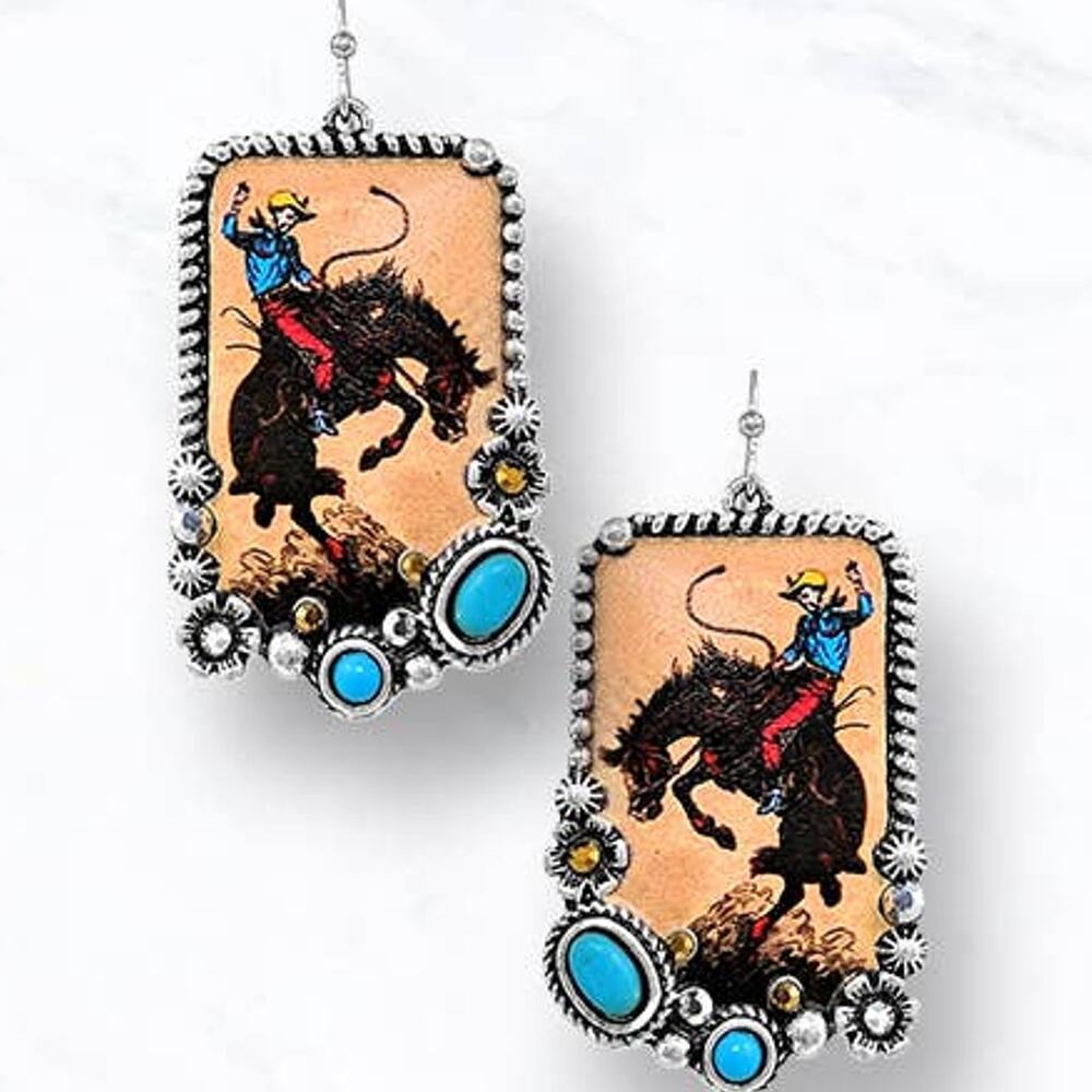 Cowboy Rodeo Drop Earrings